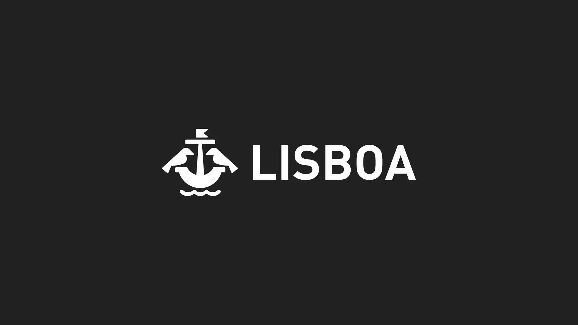 Lisboa logo in white on black
