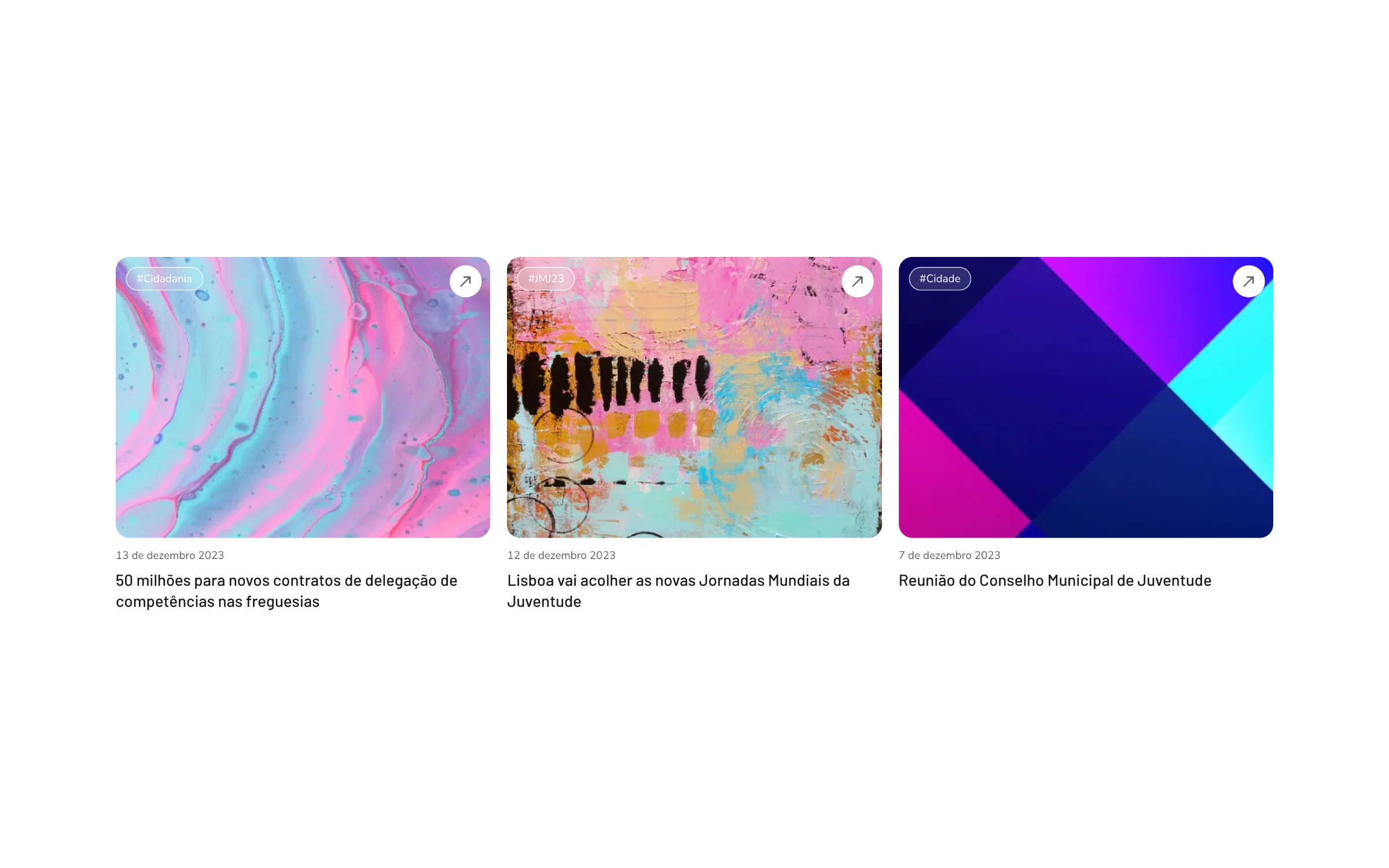 Lisboa news cards