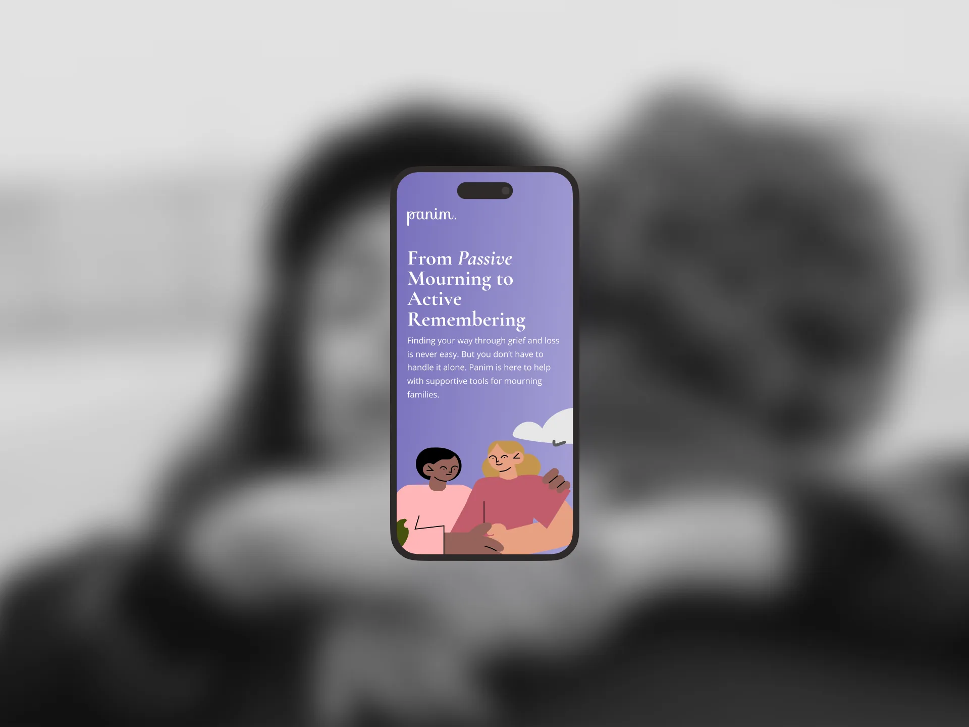 Panim app on a phone: “From Passive Mourning to Active Remembering”